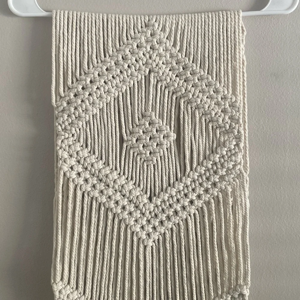 90’s macrame table runner or wall decor